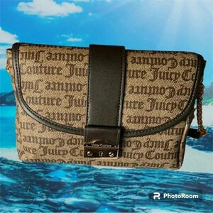 NWT Juicy Couture Dark Brown and Light Brown Design Ladies Shoulder Bag